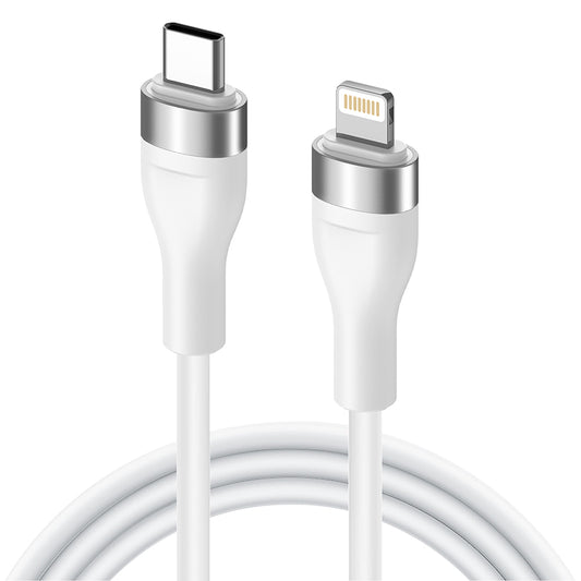 Кабел за данни и зареждане USB-C - Lightning Lito LD02CL, 30W, 1.2m, Бял