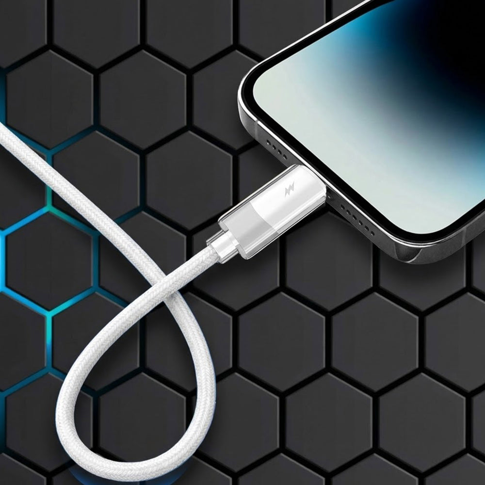 Кабел за данни и зареждане USB-C - Lightning Lito LD07, 27W, 1m, Бял