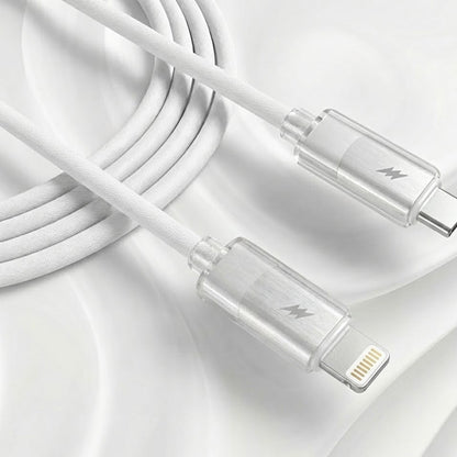 Кабел за данни и зареждане USB-C - Lightning Lito LD07, 27W, 1m, Бял