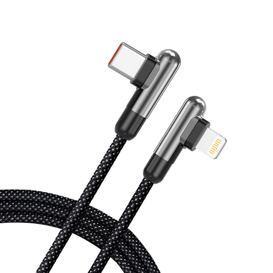 Кабел за данни и зареждане USB-C - Lightning Lito LD13CL, 30W, 1м, Черен