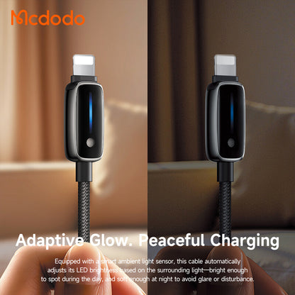 Кабел за данни и зареждане USB-C - Lightning McDodo CA-0050, 36W, 1.2m, Черен