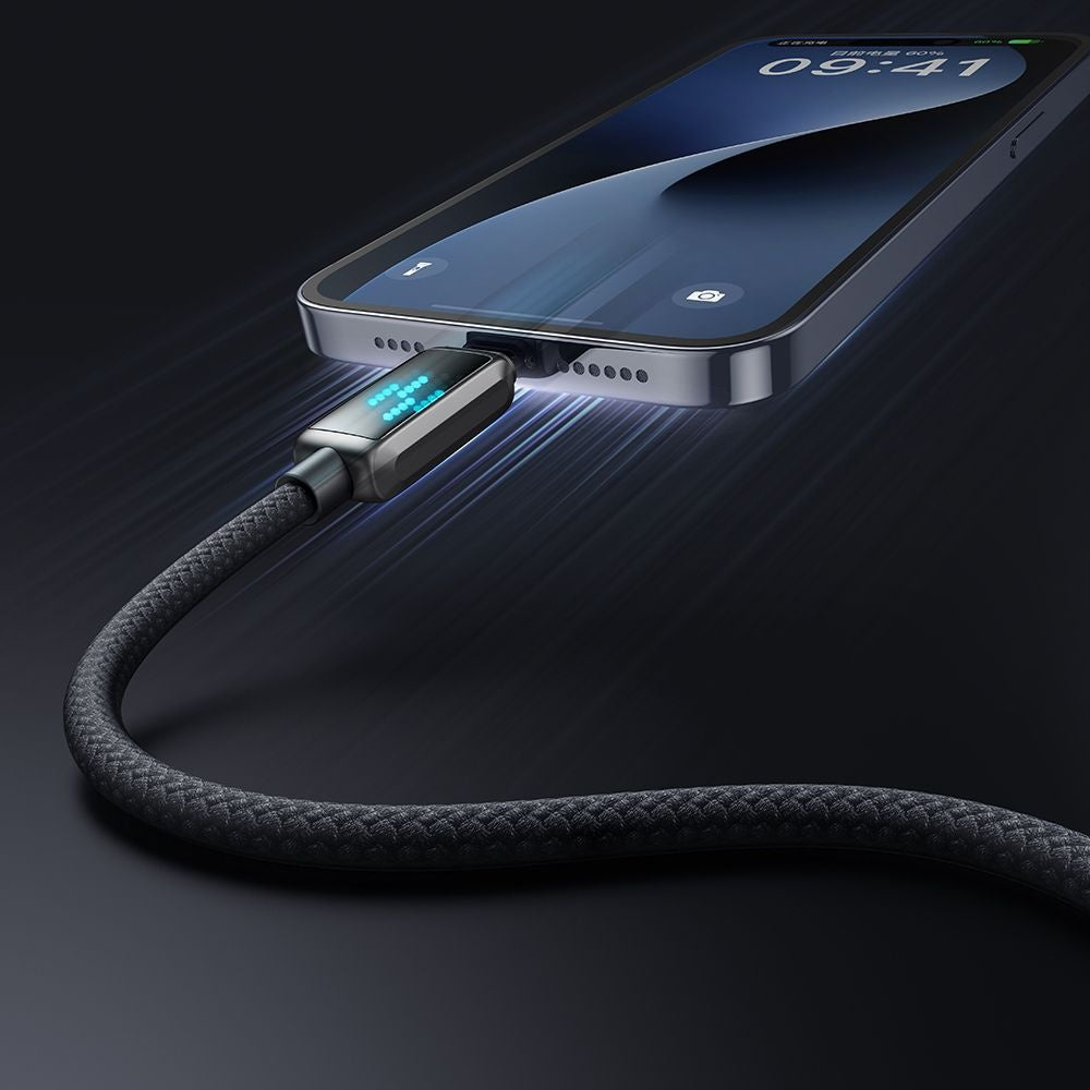 Кабел за данни и зареждане USB-C - Lightning McDodo CA-2630 Display, 36W, 1.2m, Черен