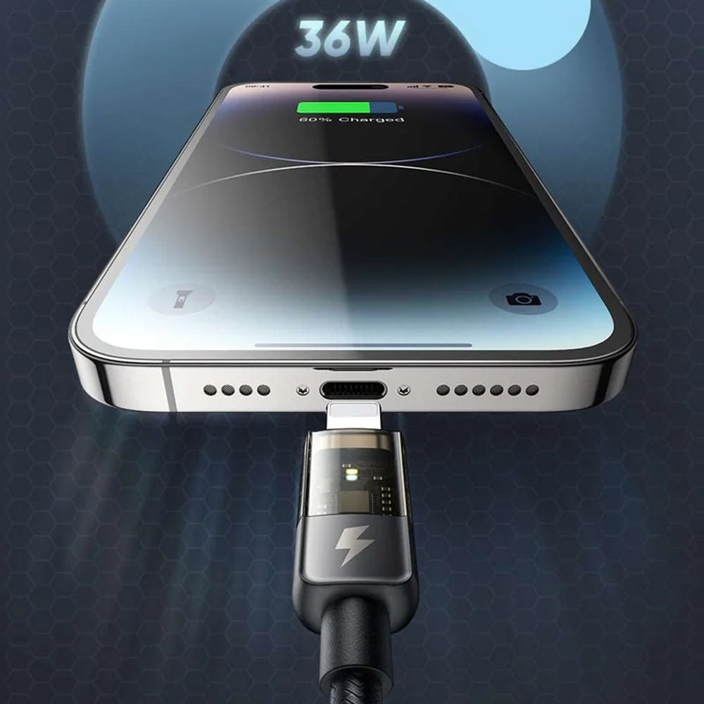 Кабел за данни и зареждане USB-C - Lightning McDodo CA-3160 Auto Power Off, 36W, 1.2m, Черен