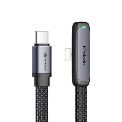 Кабел за данни и зареждане USB-C - Lightning McDodo CA-3350 Angled, 36W, 1.2m, Черен
