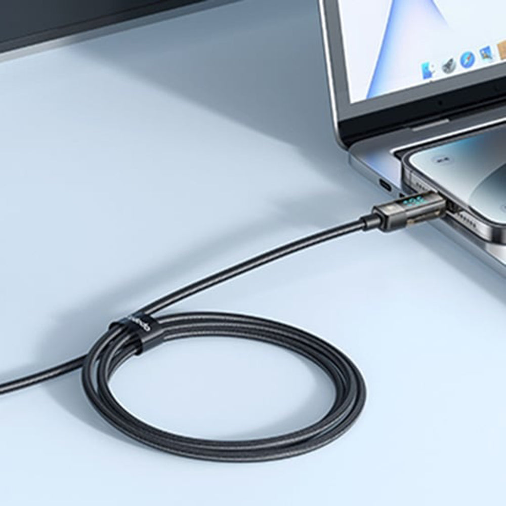 Кабел за данни и зареждане USB-C - Lightning McDodo CA-3600 Display Auto Power Off, 36W, 1.2m, Черен