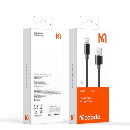 Кабел за данни и зареждане USB-C - Lightning McDodo CA-3640, 18W, 1.2m, Черен
