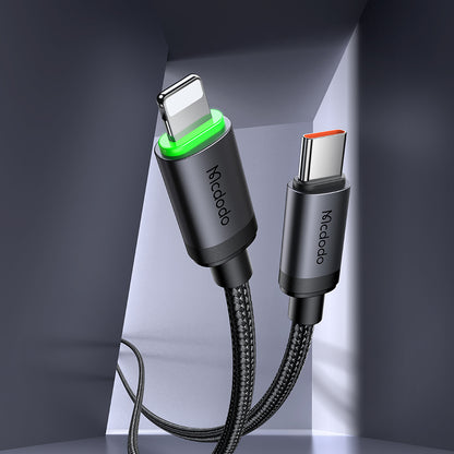 Кабел за данни и зареждане USB-C - Lightning Mcdodo CA-4820, 36W, 1м, Черен
