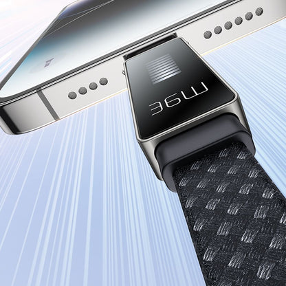 Кабел за данни и зареждане USB-C - Lightning McDodo CA-4960 Rythm Display, 36W, 1.2m, Черен