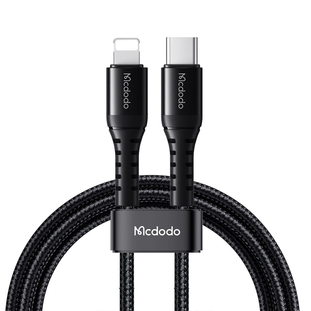 Кабел за данни и зареждане USB-C - Lightning McDodo CA-5631, 36W, 1m, Черен