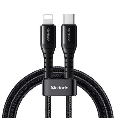 Кабел за данни и зареждане USB-C - Lightning McDodo CA-5631, 36W, 1m, Черен