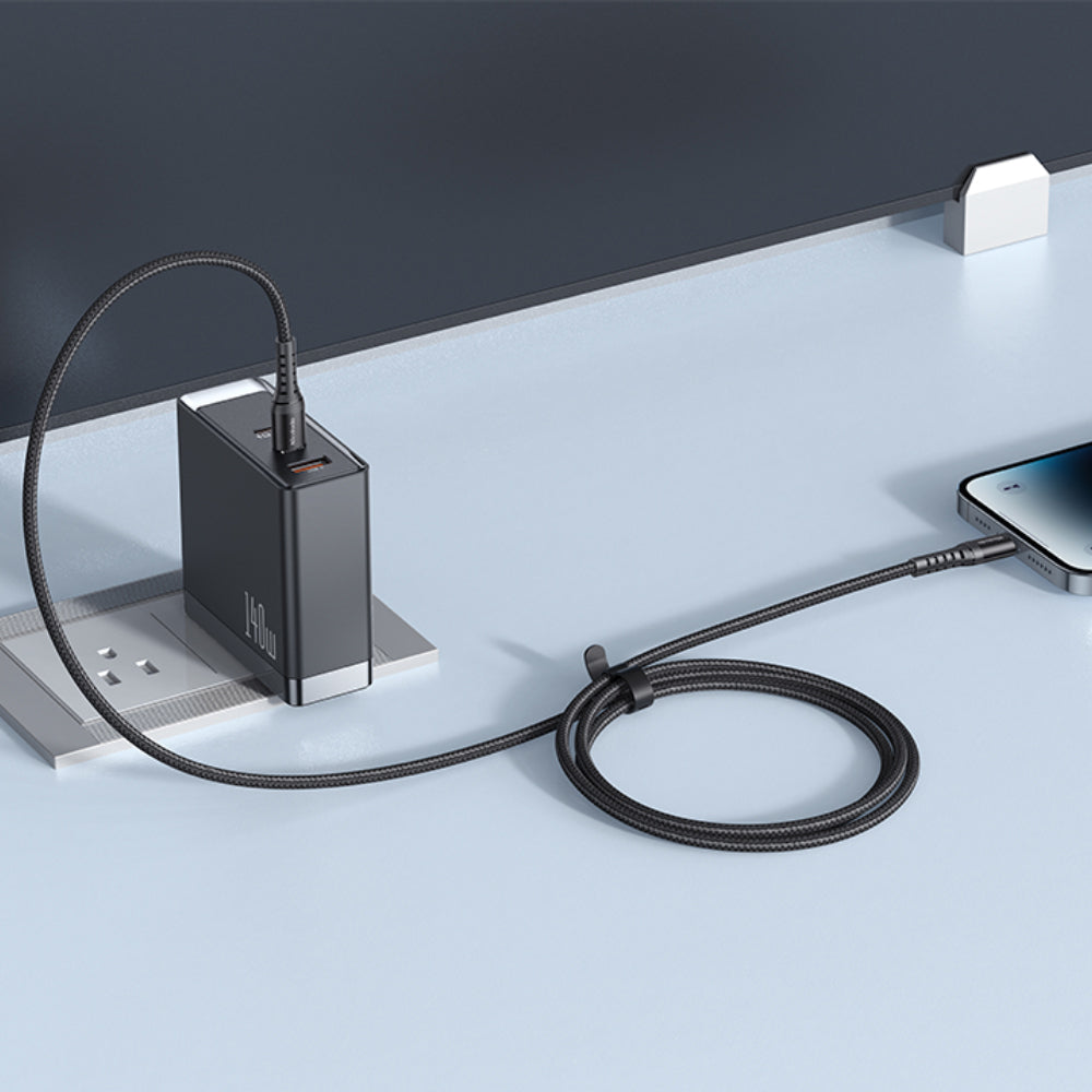 Кабел за данни и зареждане USB-C - Lightning McDodo CA-5631, 36W, 1m, Черен