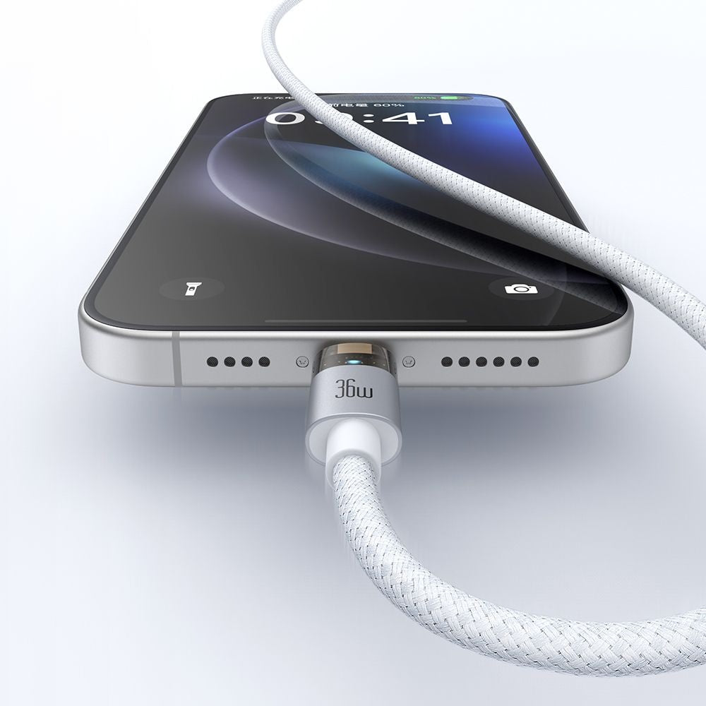 Кабел за данни и зареждане USB-C - Lightning McDodo CA-6942, 36W, 1.2m, Бял