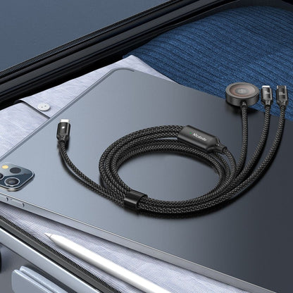 Кабел за зареждане USB-C - Lightning / USB-C / QI McDodo CA-4940 O 3в1, 100W, 1.2m, Черен