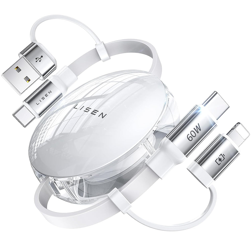 USB-C / USB-A Data and Charging Cable - USB-C / Lightning Lisen, 60W, 1m, White YL0123030001