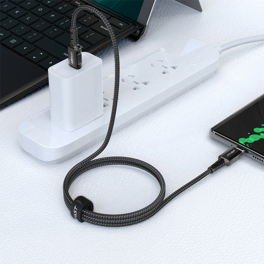 Кабел за данни и зареждане USB-C - USB-C Acefast C1-03, 60W, 1.2m, Черен