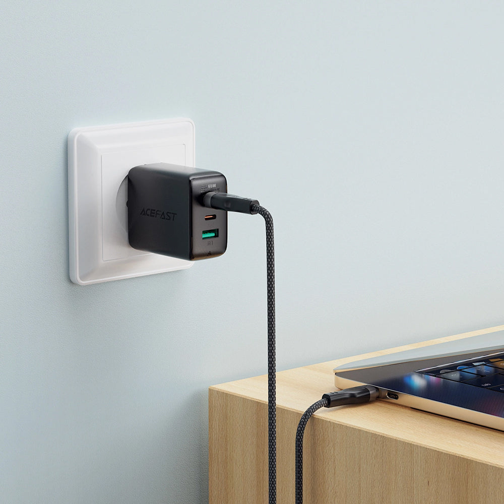 Кабел за данни и зареждане USB-C - USB-C Acefast C11-03, 60W, 1.2m, Черен