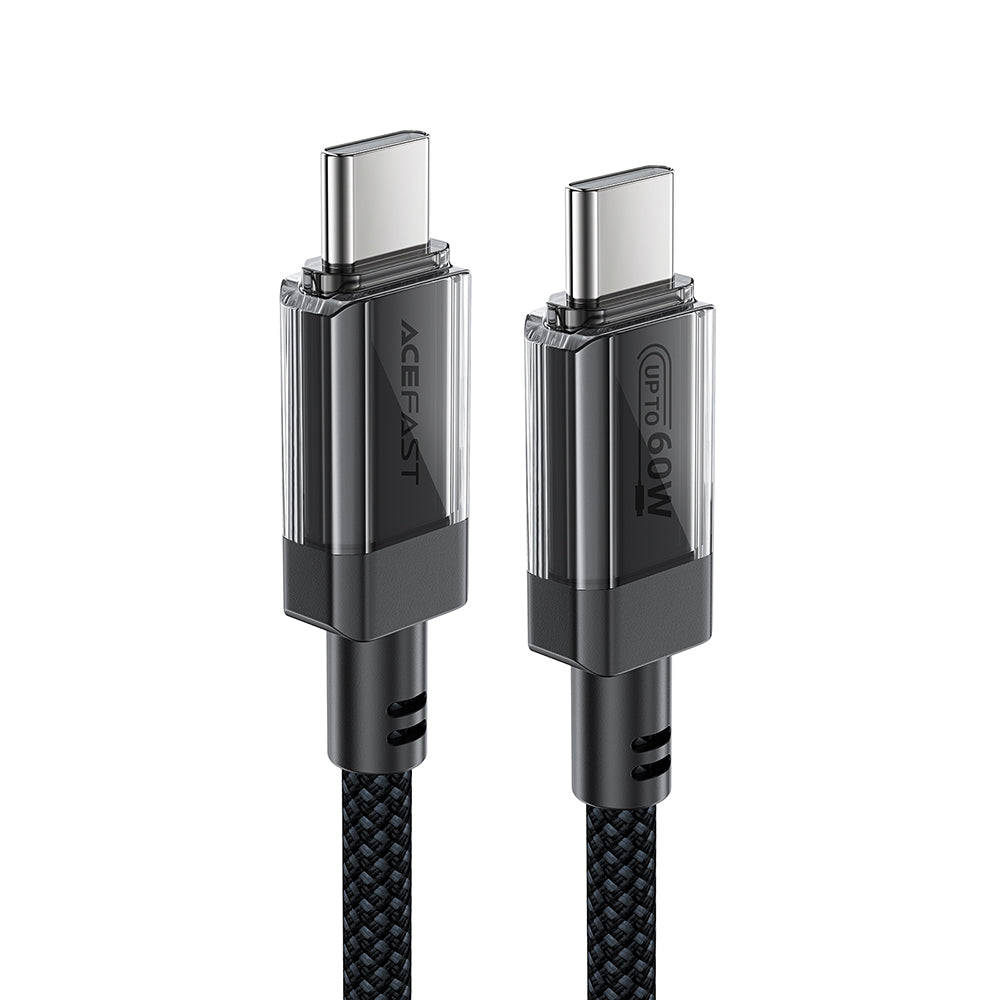 Кабел за данни и зареждане USB-C - USB-C Acefast C12-03, 60W, 1.2m, Черен