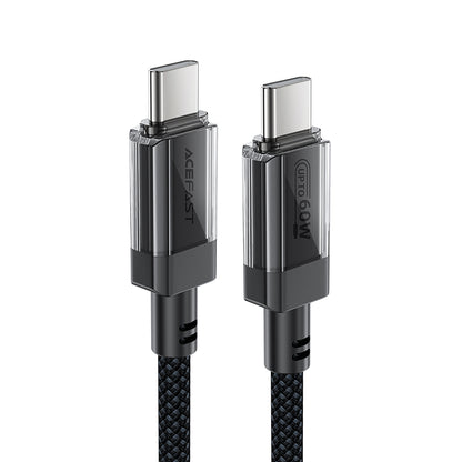 Кабел за данни и зареждане USB-C - USB-C Acefast C12-03, 60W, 1.2m, Черен