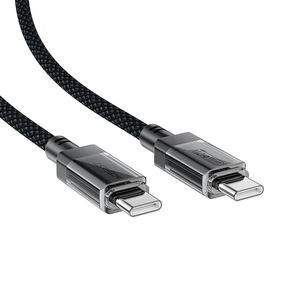 Кабел за данни и зареждане USB-C - USB-C Acefast C12-03, 60W, 1.2m, Черен