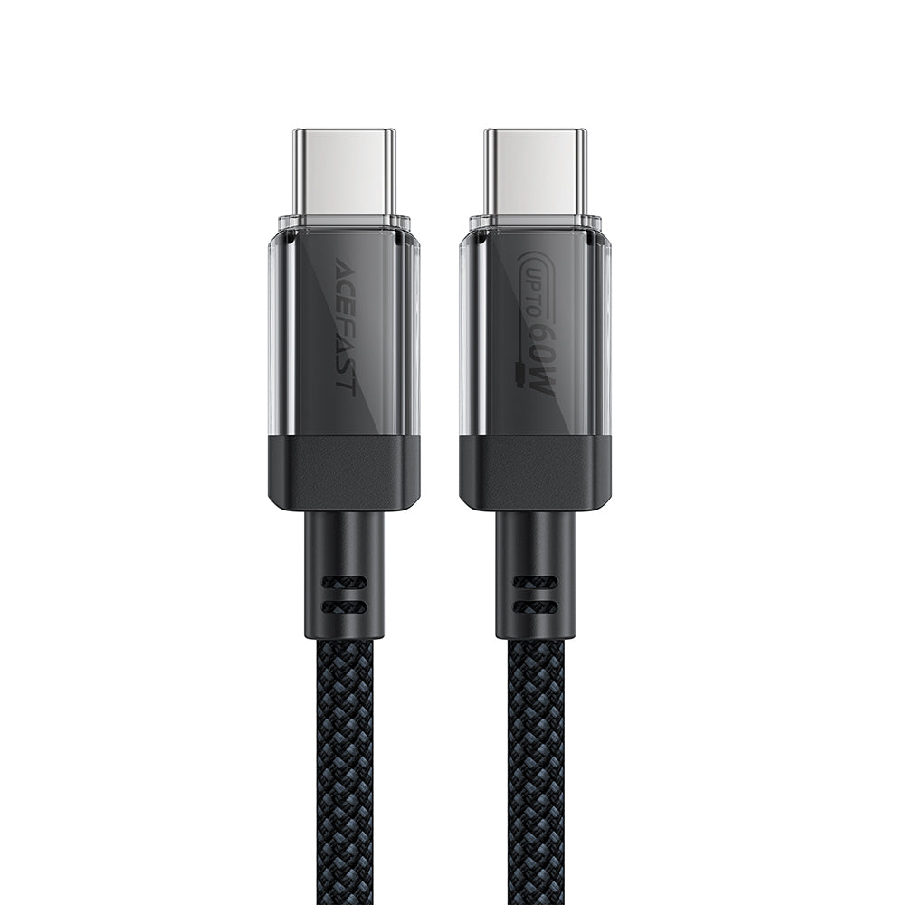 Кабел за данни и зареждане USB-C - USB-C Acefast C12-03, 60W, 1.2m, Черен