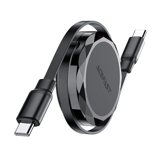 Кабел за данни и зареждане USB-C - USB-C Acefast C13-03, 60W, 0.8m, Черен