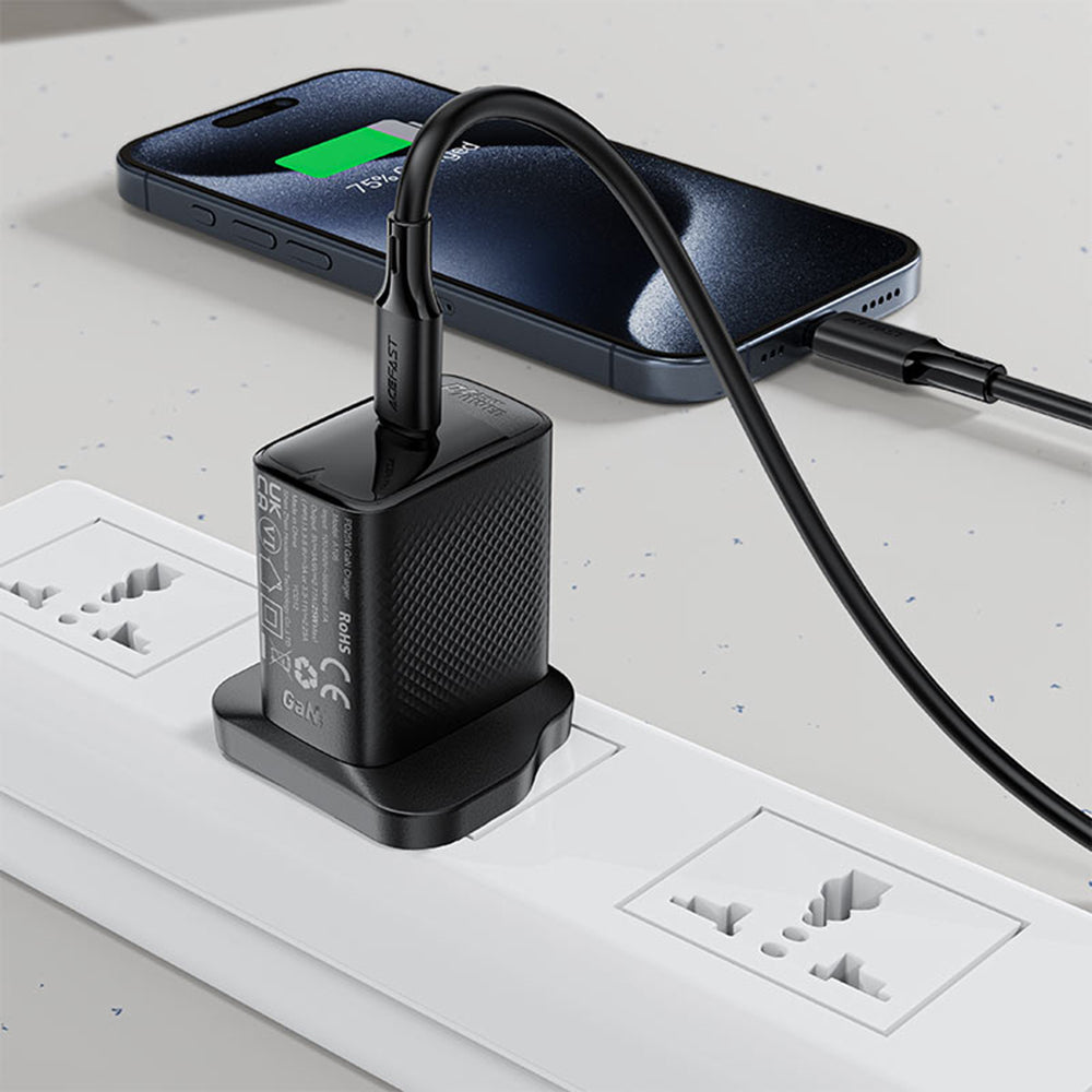 Кабел за данни и зареждане USB-C - USB-C Acefast C17-03, 60W, 1.2m, Черен