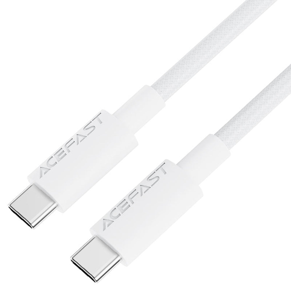 Кабел за данни и зареждане USB-C - USB-C Acefast C18-03, 60W, 1.2m, Бял