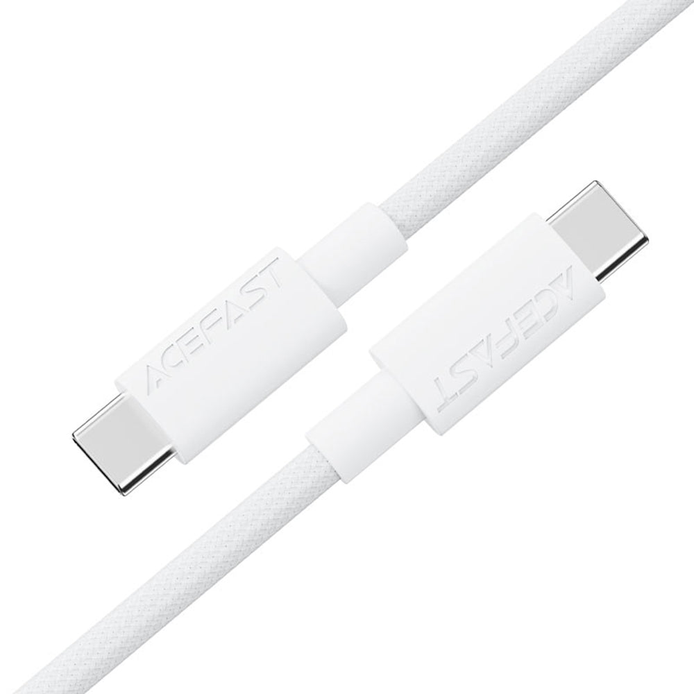 Кабел за данни и зареждане USB-C - USB-C Acefast C18-03, 60W, 1.2m, Бял