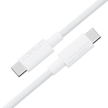 Кабел за данни и зареждане USB-C - USB-C Acefast C18-03, 60W, 1.2m, Бял