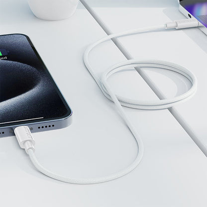 Кабел за данни и зареждане USB-C - USB-C Acefast C18-03, 60W, 1.2m, Бял