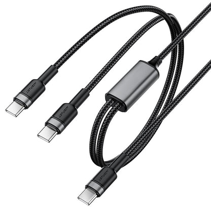 Кабел за данни и зареждане USB-C - 2 x USB-C Acefast C22-02, 100W, 1.25m, Черен