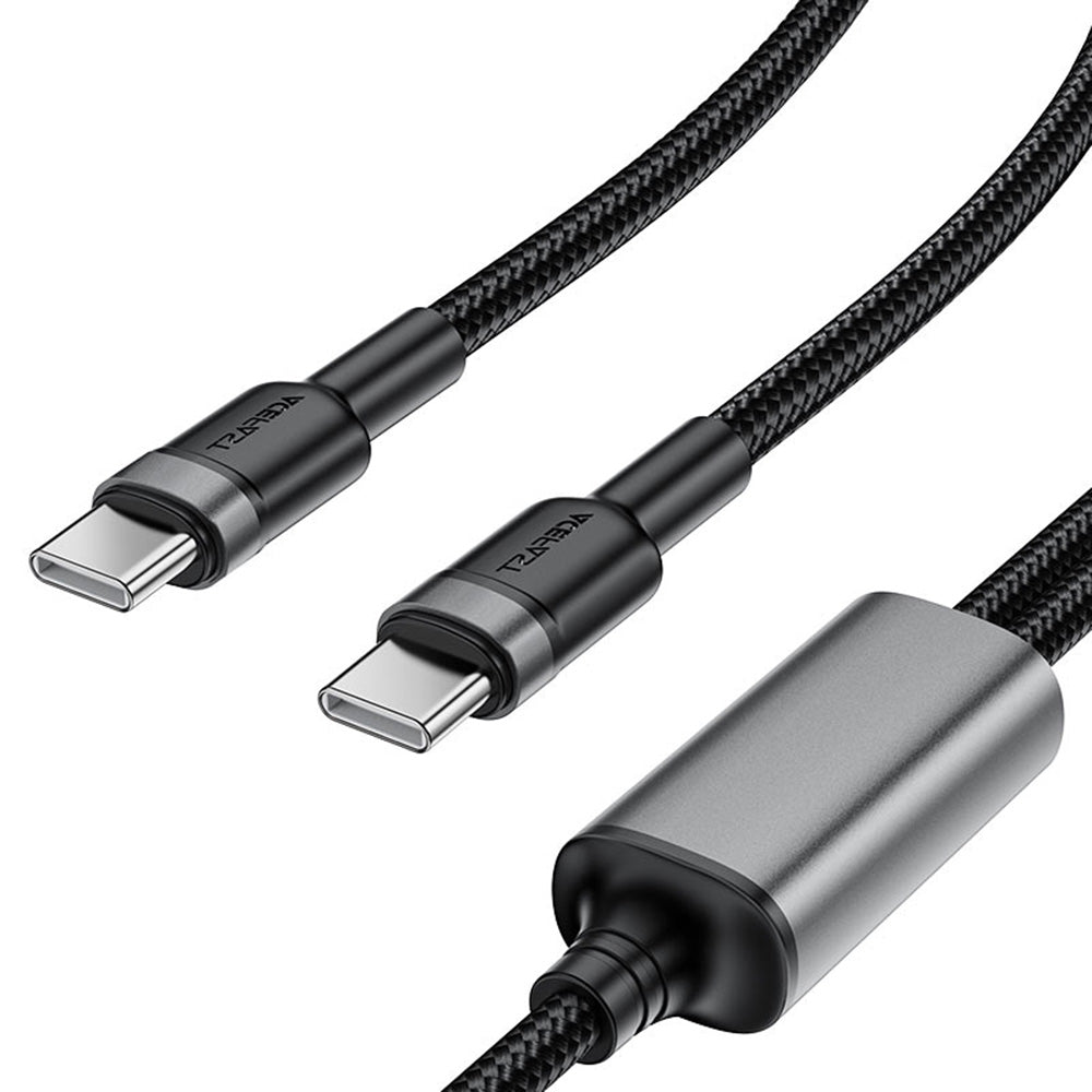 Кабел за данни и зареждане USB-C - 2 x USB-C Acefast C22-02, 100W, 1.25m, Черен