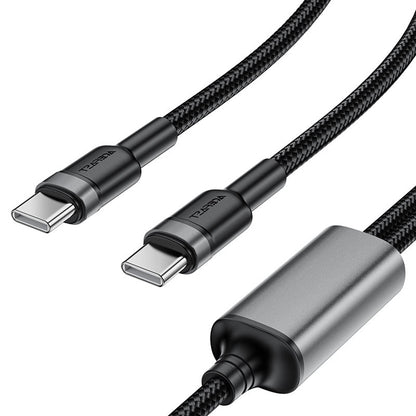 Кабел за данни и зареждане USB-C - 2 x USB-C Acefast C22-02, 100W, 1.25m, Черен