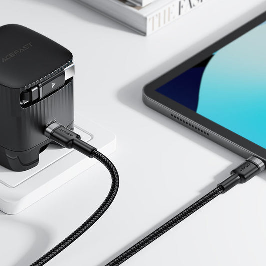 Кабел за данни и зареждане USB-C - USB-C Acefast C22-03, 60W, 1.2m, Черен