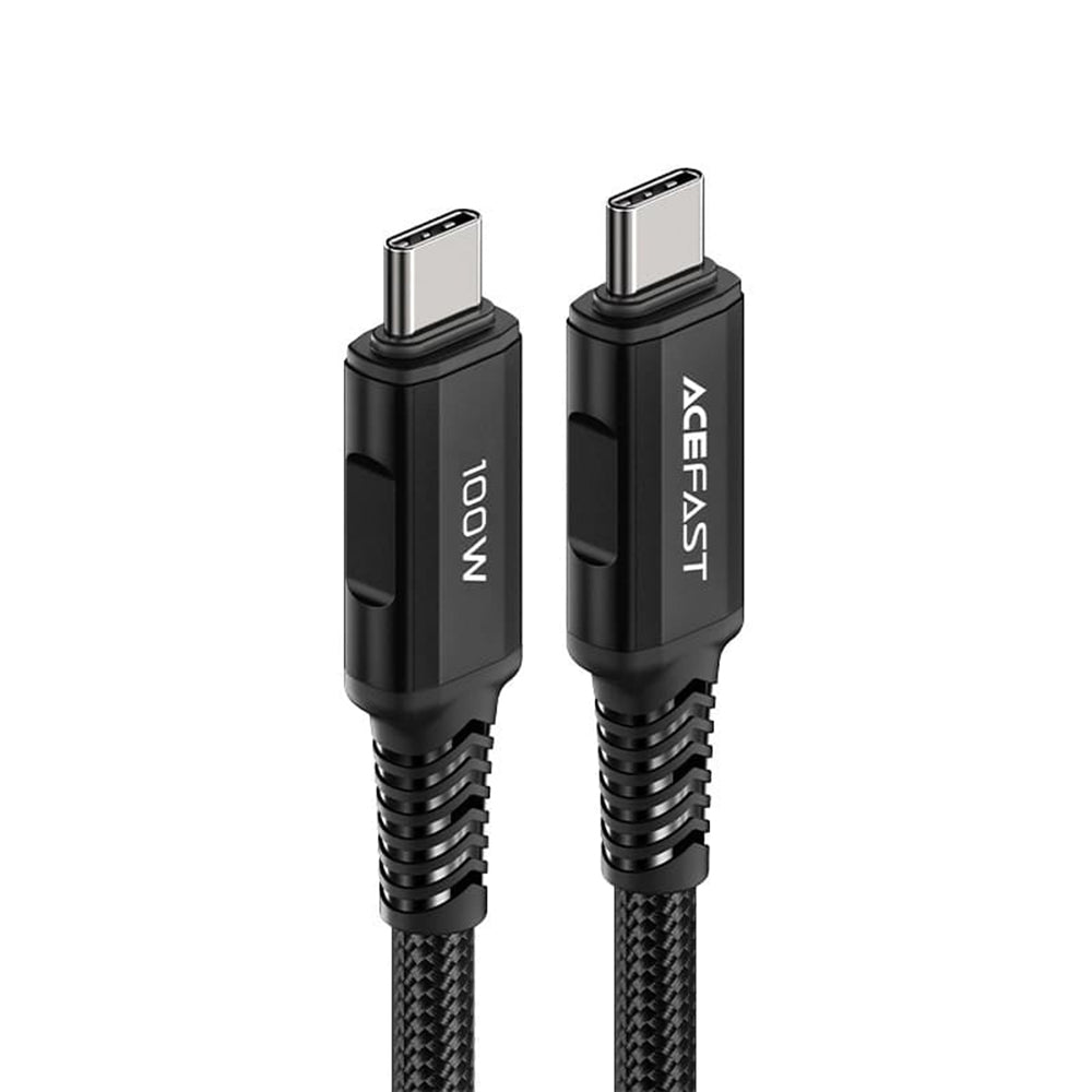 Кабел за данни и зареждане USB-C - USB-C Acefast C4-03, 100W, 2m, Черен
