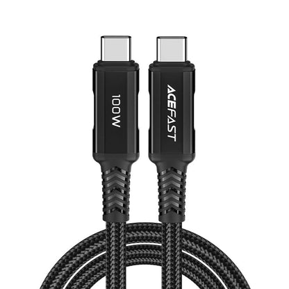 Кабел за данни и зареждане USB-C - USB-C Acefast C4-03, 100W, 2m, Черен