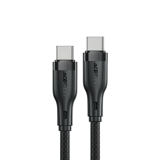Кабел за данни и зареждане USB-C - USB-C Acefast C8-03, 60W, 1.2m, Черен