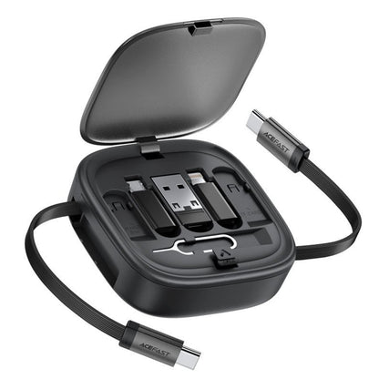 Кабел за данни и зареждане USB-C - USB-C Acefast Travel J3, 60W, 0.95m, Черен