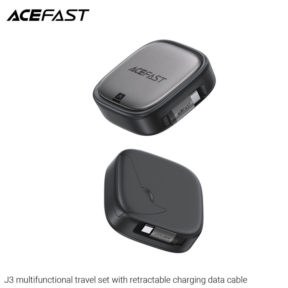 Кабел за данни и зареждане USB-C - USB-C Acefast Travel J3, 60W, 0.95m, Черен