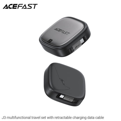 Кабел за данни и зареждане USB-C - USB-C Acefast Travel J3, 60W, 0.95m, Черен