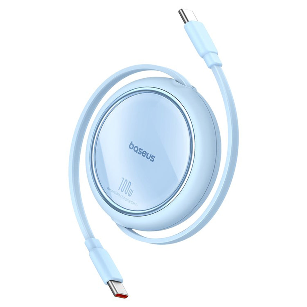Кабел за данни и зареждане USB-C - USB-C Baseus Free2Draw Mini Retractable, 100W, 1m, Син P10364500311-00