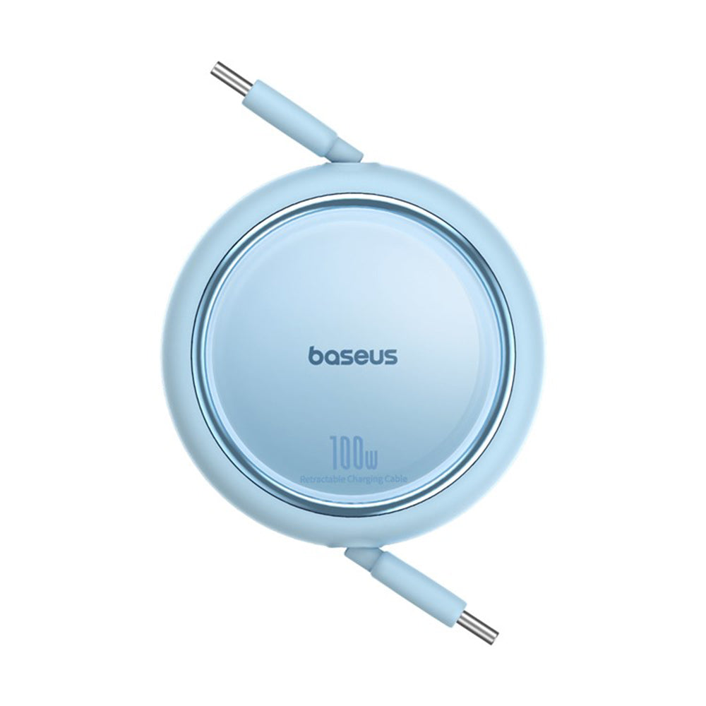 Кабел за данни и зареждане USB-C - USB-C Baseus Free2Draw Mini Retractable, 100W, 1m, Син P10364500311-00