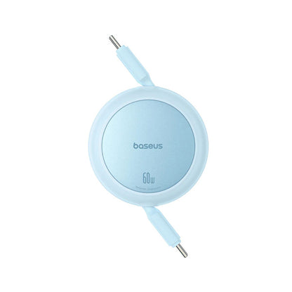 Кабел за данни и зареждане USB-C - USB-C Baseus Free2Pull Mini Retractable, 60W, 1m, Син P10364500311-01