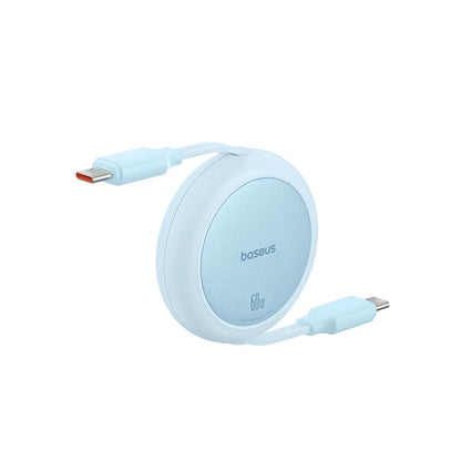 Кабел за данни и зареждане USB-C - USB-C Baseus Free2Pull Mini Retractable, 60W, 1m, Син P10364500311-01