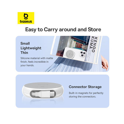 Кабел за данни и зареждане USB-C - USB-C Baseus Pathfinder Retractable, 100W, 1m, Бял P10368400211-00