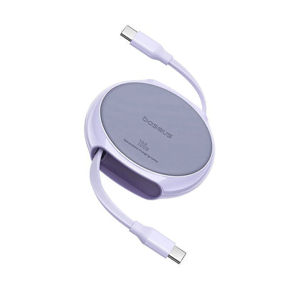 Кабел за данни и зареждане USB-C - USB-C Baseus Pathfinder Retractable, 100W, 1m, Лилав P10368400511-00