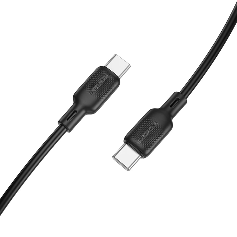 Кабел за данни и зареждане USB-C - USB-C Borofone BX113 Lenny, 60W, 2m, Черен