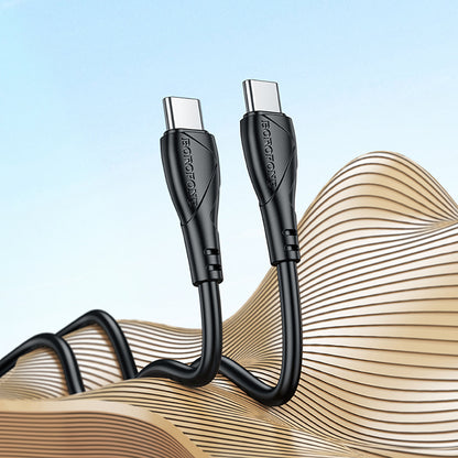 Кабел за данни и зареждане USB-C - USB-C Borofone BX121 Energy, 60W, 1m, Черен