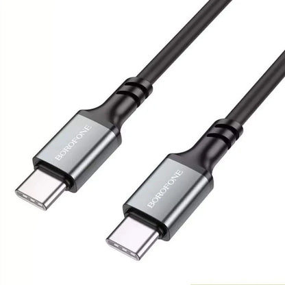 Кабел за данни и зареждане USB-C - USB-C Borofone BX83, 60W, 1m, Черен
