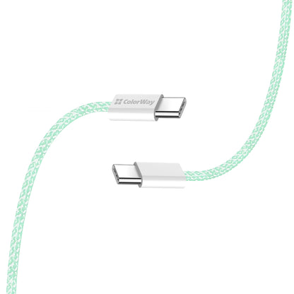 USB-C Data and Charging Cable - USB-C ColorWay CW-CBPDCC061, 60W, 1m, Green